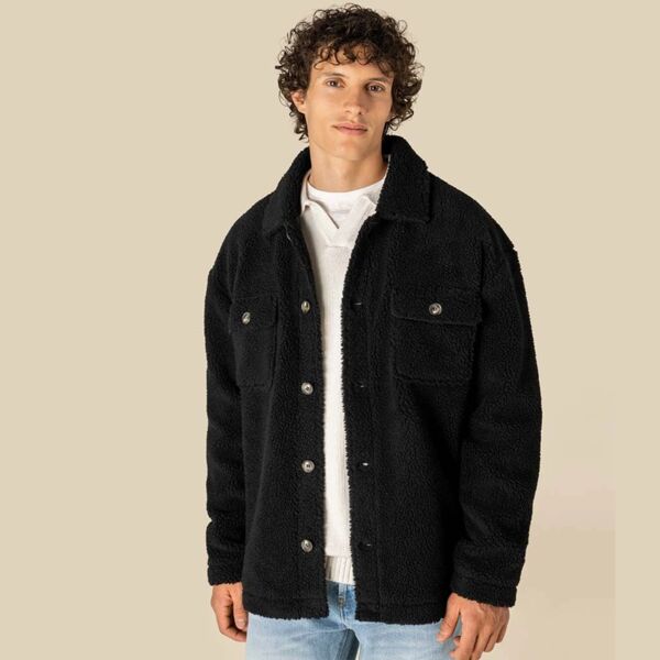 Spasso Unisex Sherpa Drop Shoulder Overshirt Thumbnail