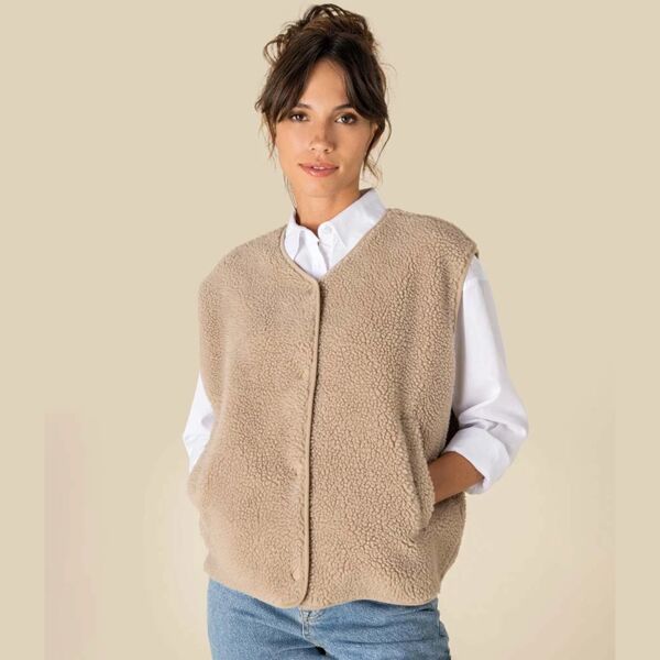 Spasso Ladies Sherpa bodywarmer Thumbnail